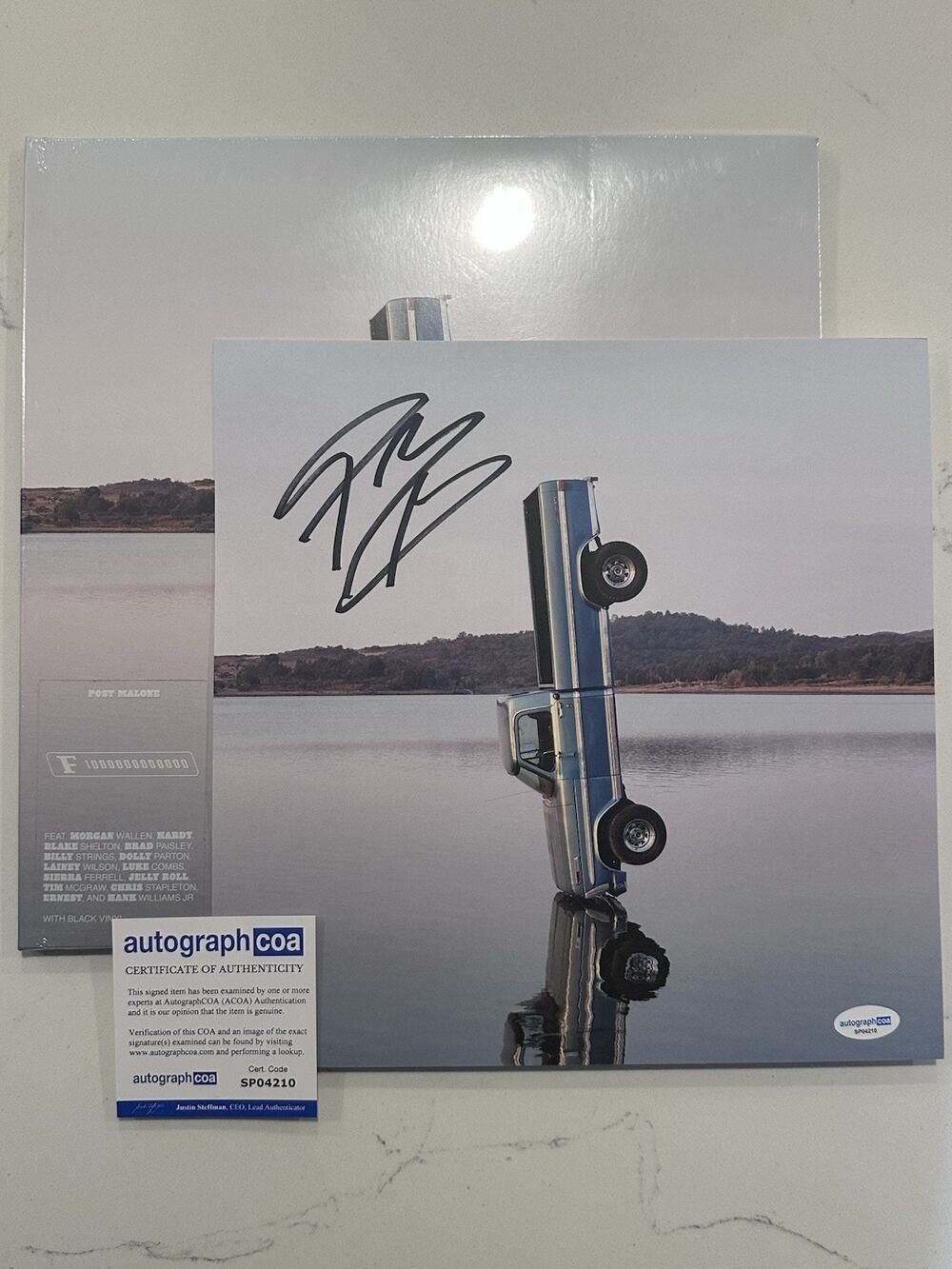Post Malone SIGNED F-1 Trillion Vinyl With Insert 11"x11" AUTOGRAPHED COA #2